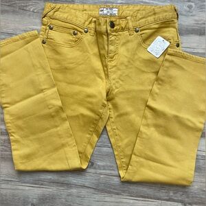 Free People Yellow Boot Cut Jeans